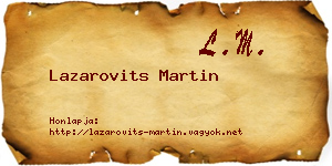 Lazarovits Martin névjegykártya